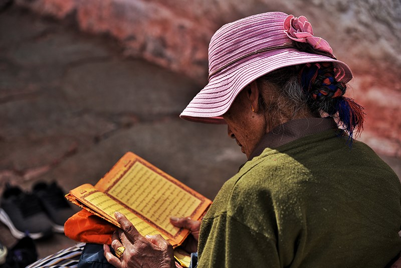 Pilgrim on Barkhor Street